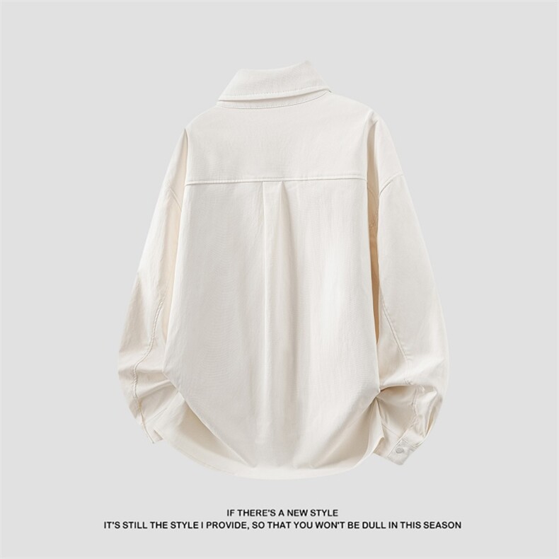 高品质鱼骨纹2026新款百搭翻领长袖衬衫A436-26020-P5589,男装衬衫,电商A436