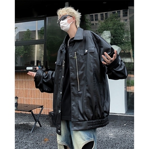 机能工装皮衣外套男秋季机车服春秋款设计感小众夹克JK921/P75图片