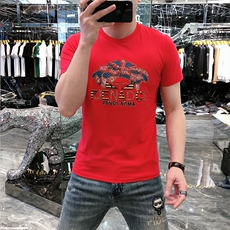 新款时尚高端精品欧货夏季男T恤短袖潮流抖音A227B-A-726-P48，男装T恤，电商A227B（原钱塘4066-1）