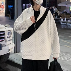外套男美式短款垫肩英伦雅痞男装拉链卫衣飞行员夹克WY49，男装夹克，星座1116A-1（原606A）