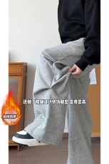 秋冬加绒款简约个性百搭情侣裤街头个性痞帅经典休闲长裤K889TP60，男装卫衣，电商A102B