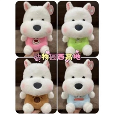 动物西高地犬十个起批,乐绒毛绒玩具 动物西高地犬十个起批,乐绒毛绒玩具