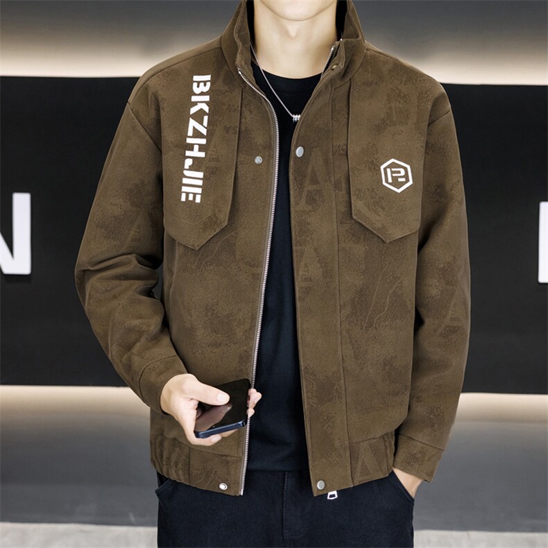 春季皮衣夹克男立领外套型男商务休闲百搭青年上衣N2577-P97,男装夹克,星座310B-3
