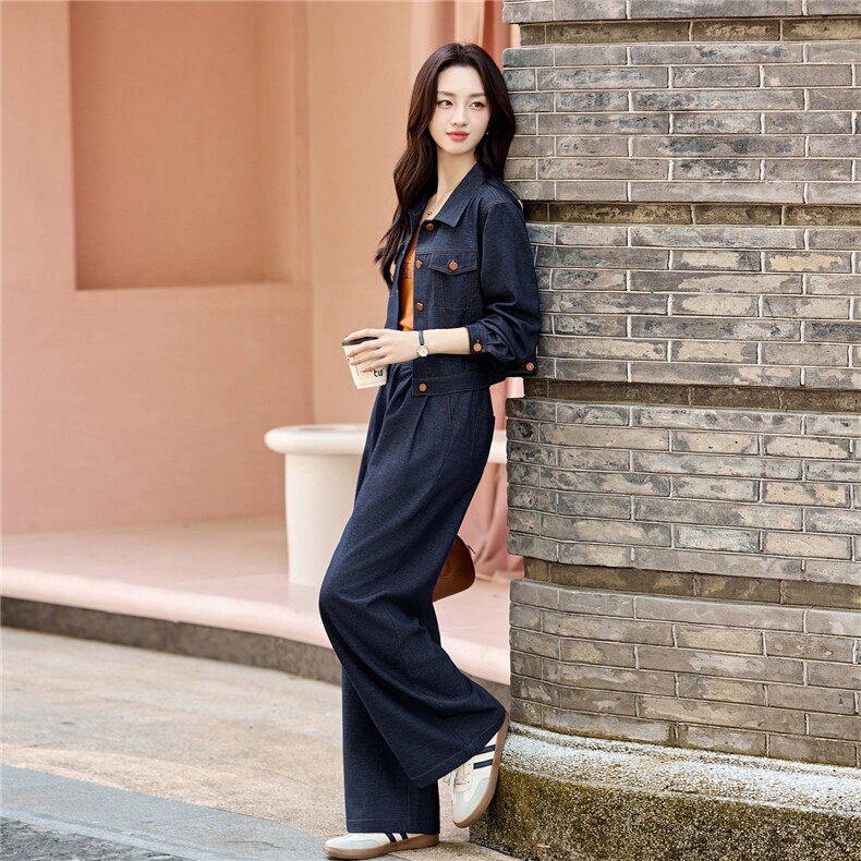 牛仔套装女2025秋新款巨好看的韩系独特超好看休闲减龄穿搭一整套,女装套装/套裙,衣珂纱朗