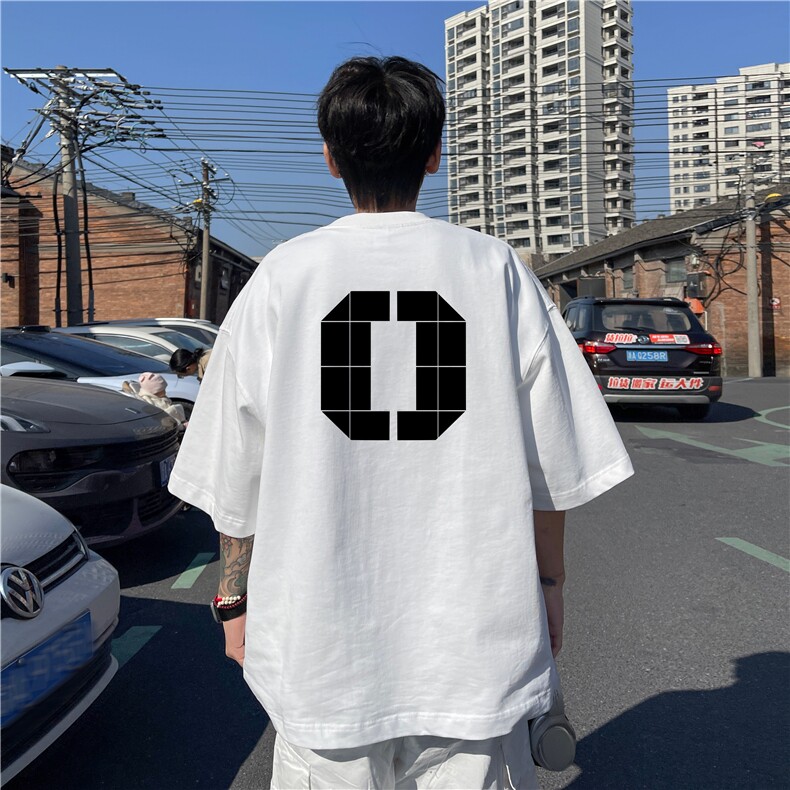 2025夏季新款抖音品质宽松休闲印花短袖dcm313-特批20控38,男装T恤,星座605(原A050)