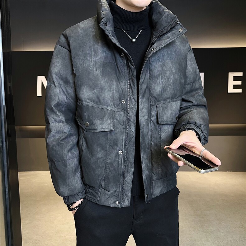 标50绒皮羽绒服男冬季2025新款美式皮衣外套A313-K27582-P225,男装皮衣,电商A313