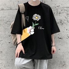 HT73265-P22华夫格t恤男短袖男大码五分袖大皂风，男装T恤，电商A040