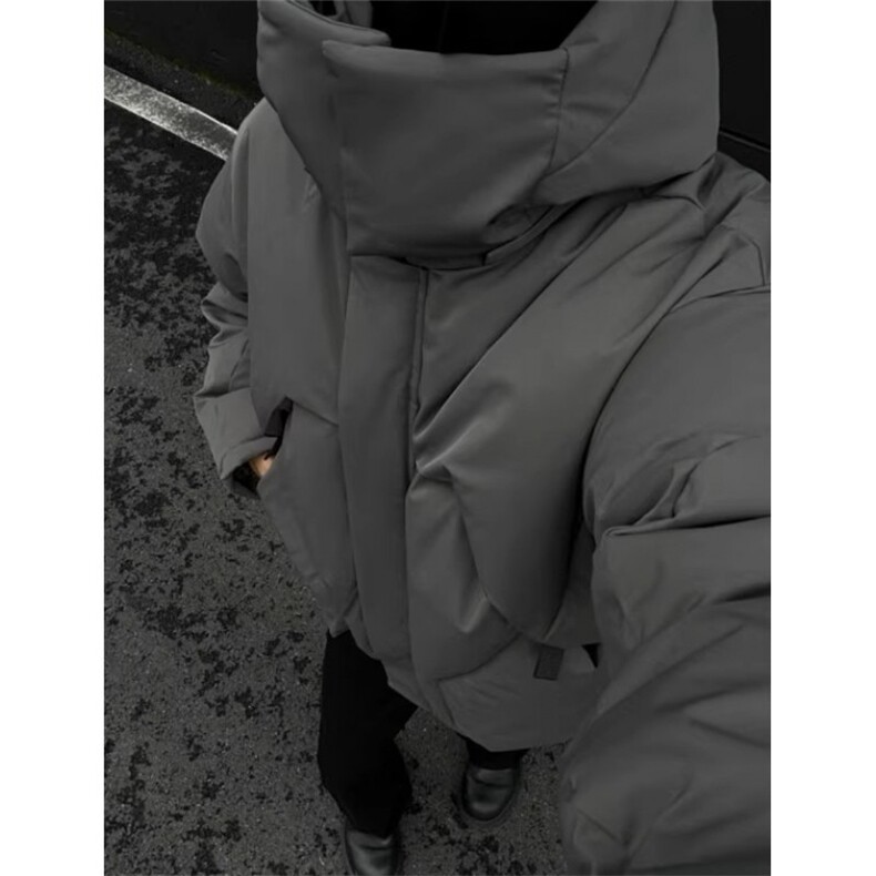 美式短款羽绒棉服男款冬季潮牌结构连帽棉衣立领夹克 MK2530图片