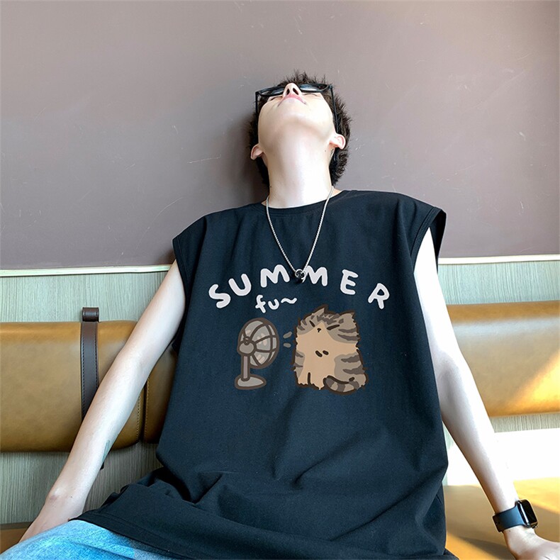 直播抖音得物品质纯棉重磅250克男无袖背心T恤T543P28控39，男装背心/马甲，电商C408(原B339-1)