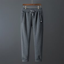 运动裤男加绒加厚长裤大码宽松保暖棉裤羊羔绒卫裤8839-1款，男装休闲裤，星座802