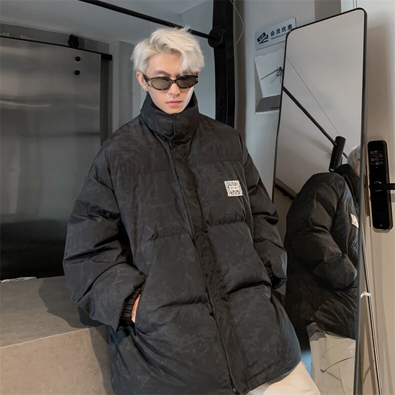W8212P120控168冬季新款扎染花边刺绣休闲棉服羽绒棉上衣棉衣,男装棉衣,电商B205