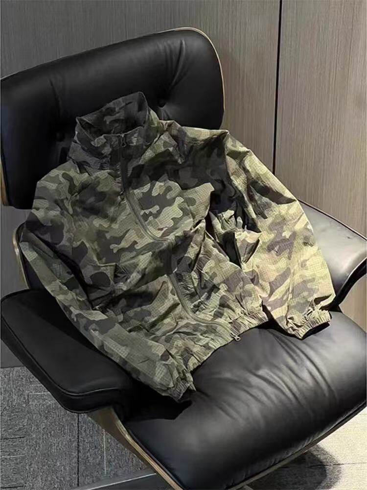 户外机能防风防晒防水防撕裂风壳冲锋衣外套短款立领夹克JKK25p65,男装防晒衣,电商D256