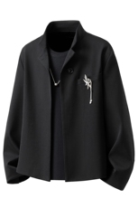 西服送胸针M-5XL大码96%聚酯纤维4%氨纶XF78149P85西裤XF78151P45，男装西服，星座226-2