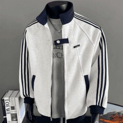 春秋天高街男款外套韩版ins复古学生情侣痞帅夹克宽松美式棒球服，男装夹克，星座506A