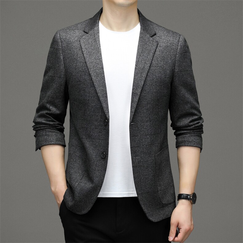 M3375-1钱塘2020-2秋季男士修身西服时尚休闲百搭男装外套P142，男装西服，钱塘207-2