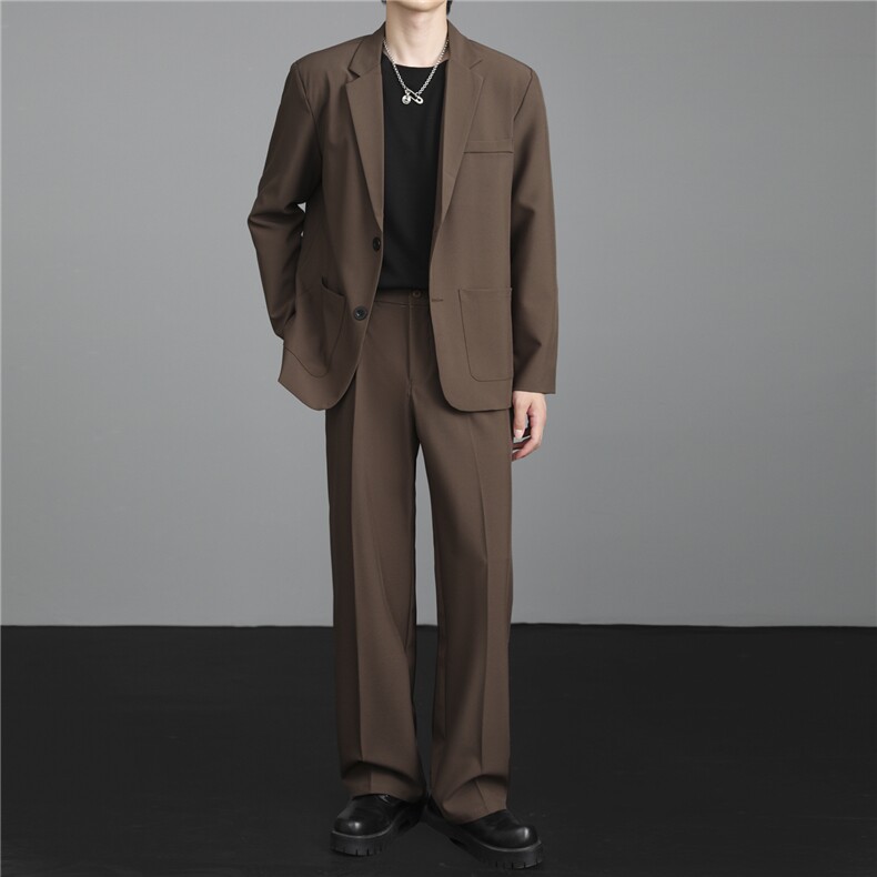 西服两件套装男春秋修身青年帅气男士休闲西装韩版小西服外套,男装西服,星座410-7