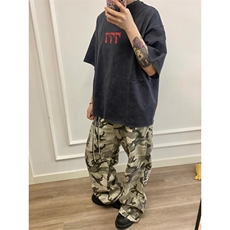【网图有货】迷彩工装裤阔腿美式复古hiphop裤子高街8265LL-特P48，男装工装外套，星座1007（原301D）
