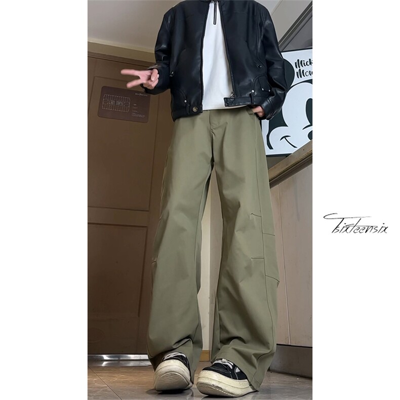 解构弯刀牛仔裤男春季休闲潮牌阔腿工装裤A166-KA5810-特P37控69,男装牛仔裤,电商A166