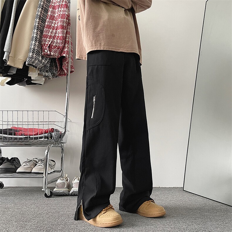 阔腿牛仔裤男宽松直筒2024新款美式高街男生裤子N128-P55图片