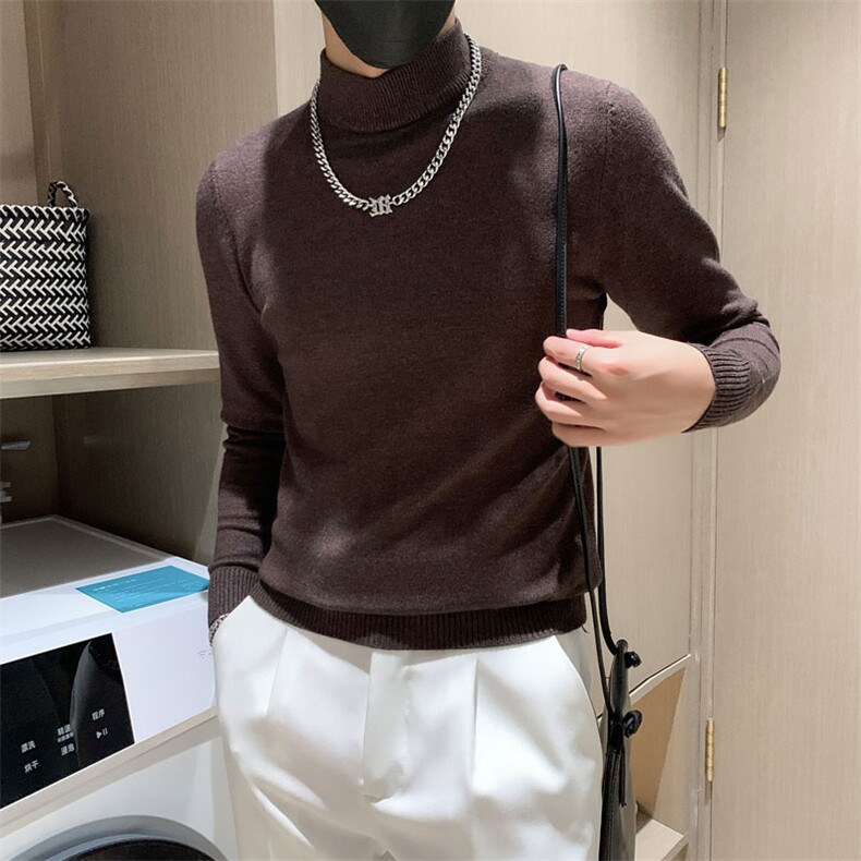 店主风小伙秋冬男士半高领套头长袖针织毛衣男修身301A-1/M68/P38，男装针织衫/毛衣，星座301A-1