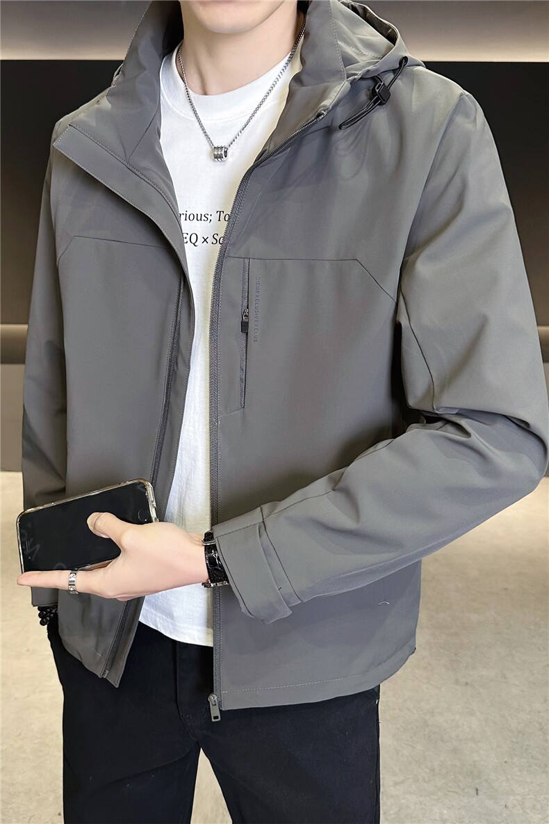 轻商务连帽春季外套2026新款男装夹克C317-8881-P135,男装夹克,电商C317
