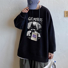 港风秋冬海贼王宽松休闲圆领毛衣男M6814P55控68，男装针织衫/毛衣，电商A268A