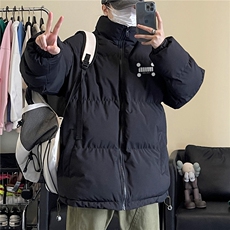 INS冬季新款简约字母印花休闲宽松保暖棉服MY23404特批70控118，男装棉衣，星座605(原A050)