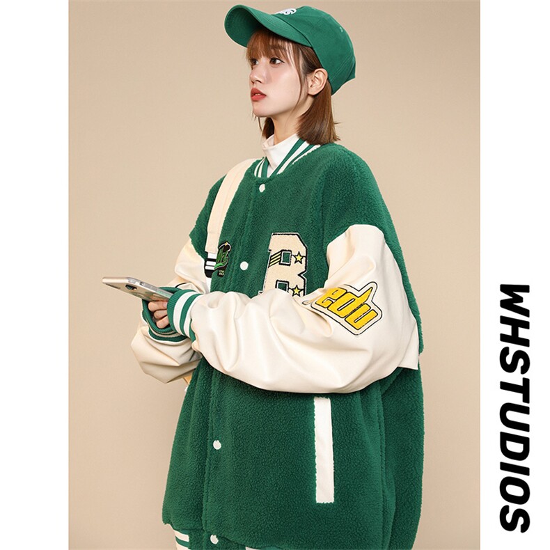 冬款加棉加厚棉衣中性风羔绒棒球服百搭外套男女8109-P120控价158,男装棉衣,电商A441-1