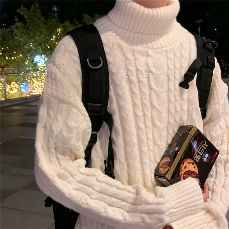 新款秋冬季高领毛衣纯色百搭港风情侣款加厚上衣毛衣M319-P43,男装针织衫/毛衣,星座512-4