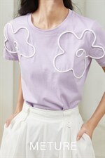 现货，夏季新款盘花短袖T恤，女装T恤，觅处