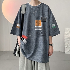 风复古亚麻短袖男棉麻t恤男半袖ZT71121-P35，男装T恤，电商A040