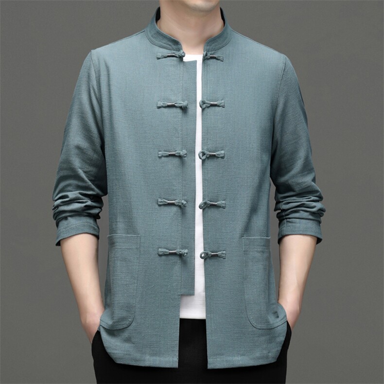 唐装2023年四季新款男式风男高端复古唐装两件套装，男装民族服装，电商B360