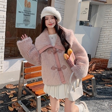 新款现货！冬装环保皮草皮毛一体外套2C133-8823-P225-K338，女装短外套，2C133