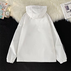 冲锋衣外套男春秋款潮牌三条杠连帽夹克宽松休闲运动服J1256-P48，男装夹克，星座1008