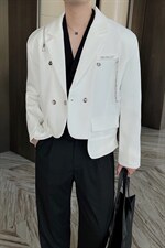 秋季高级感拉链短款西装外套男网红韩版痞帅西服XZ061-P120控145，男装西服套装，电商B267