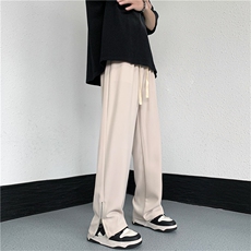 宽松直筒裤男士春季休闲拖地长裤夏季新款潮流西装裤男K04502-P38，男装休闲裤，星座308B-1