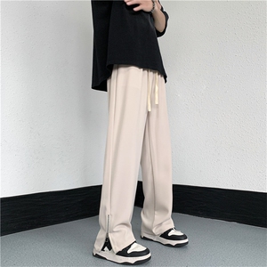 宽松直筒裤男士春季休闲拖地长裤夏季新款潮流西装裤男K04502-P38图片
