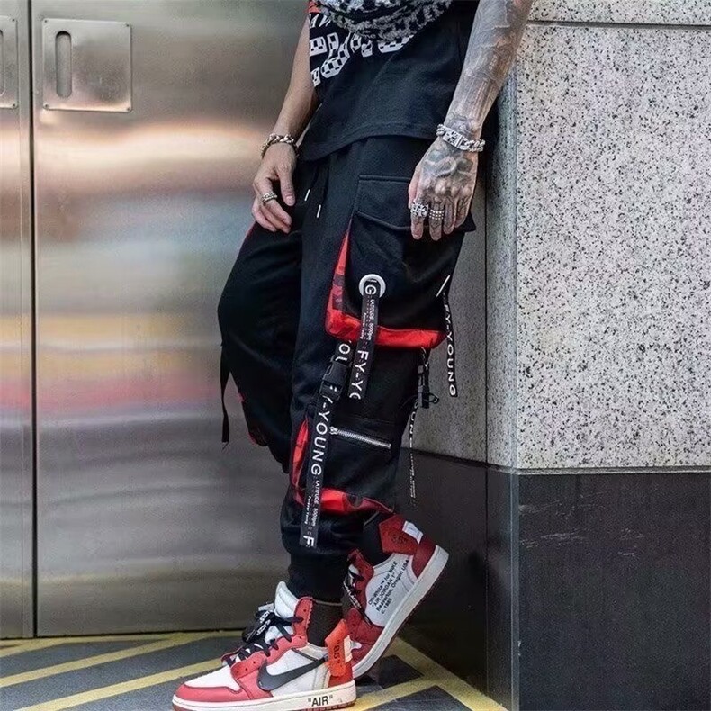 春夏工装裤男情侣潮牌束脚休闲裤子男韩版潮流街头嘻哈个性宽松裤,女装休闲裤,星座1210-1