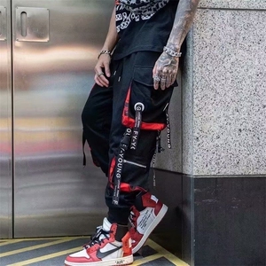 春夏工装裤男情侣潮牌束脚休闲裤子男韩版潮流街头嘻哈个性宽松裤图片