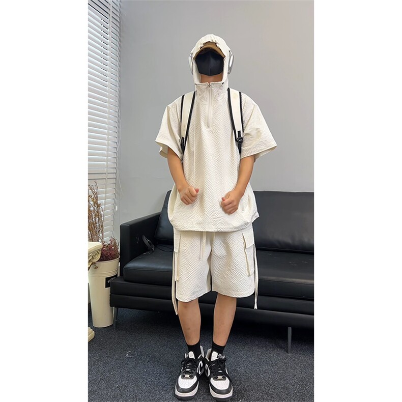 直播~泡泡纱短袖短裤休闲套装 A468特P60控108图片