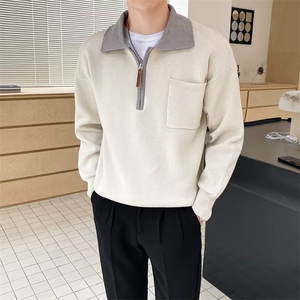 2024年春季新款polo风翻领拉链针织衫男毛衣休闲PB03-P58图片