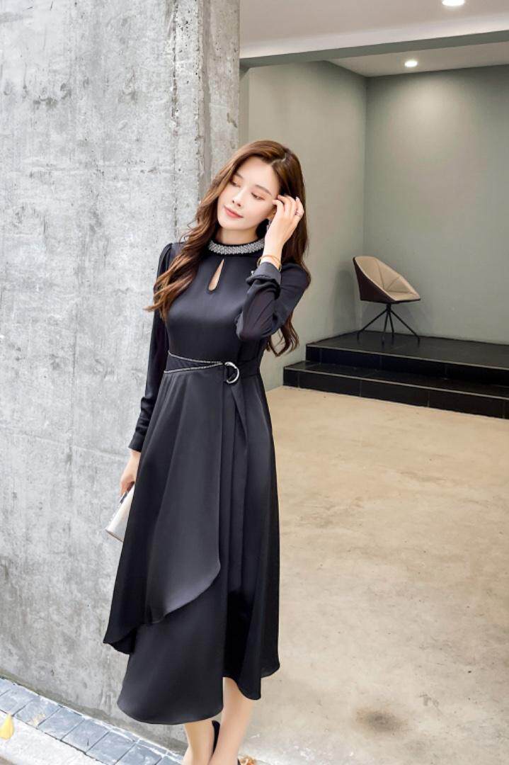 秋装新品连衣裙，女装连衣裙，依伊贝尔 红彬缘