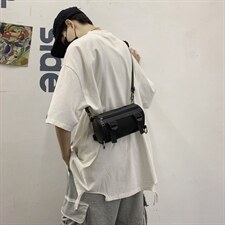 0517潮牌原创休闲斜挎小包简约帆布单肩包时尚百搭包复古包袋，鞋类箱包男包，星座510A-2