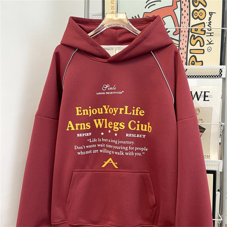 卫衣男连帽春秋季ins港风宽松潮牌字母印花百搭外套WY0219-P53,女装短外套,星座308B-2