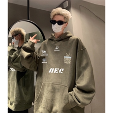 抖音得物供货提供视频秋冬重磅美式麂皮绒连帽卫衣JLM35，男装卫衣，电商A486