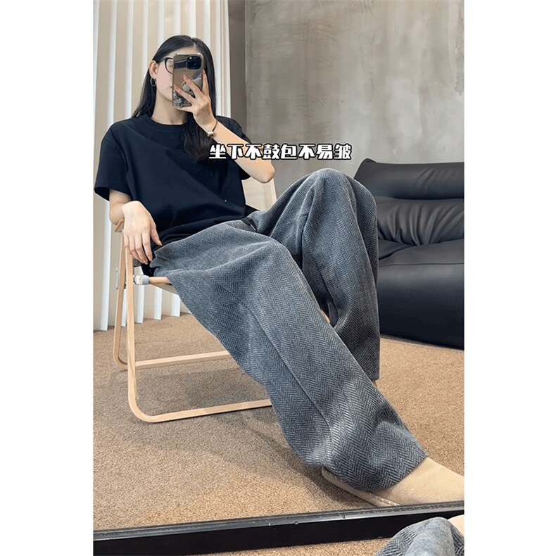 KZ08-特批34原版现货！美式休闲裤斑马纹肌理直筒裤卫裤弯刀裤，男装休闲裤，星座215-1