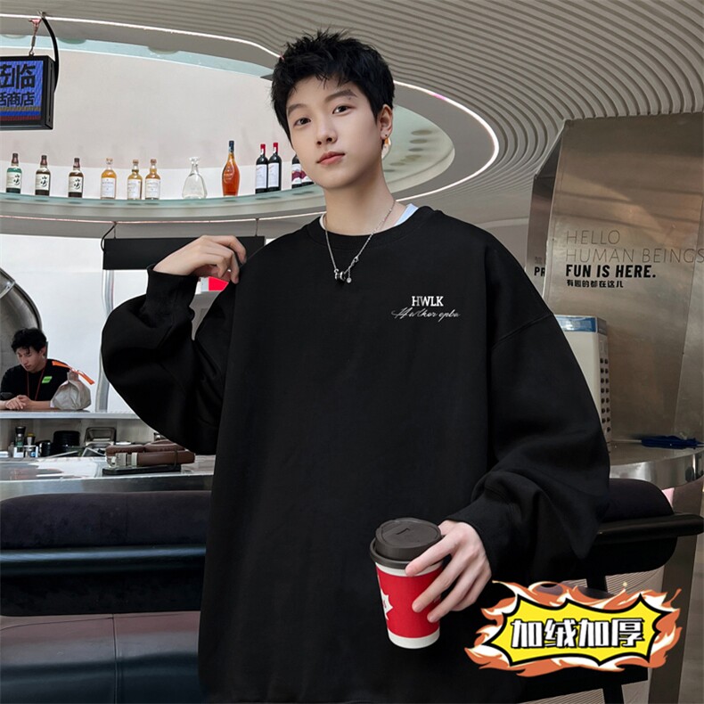 ！圆领卫衣男长袖T恤男WY142-P28加绒款（JR）-P33控价：49,男装卫衣,电商B367
