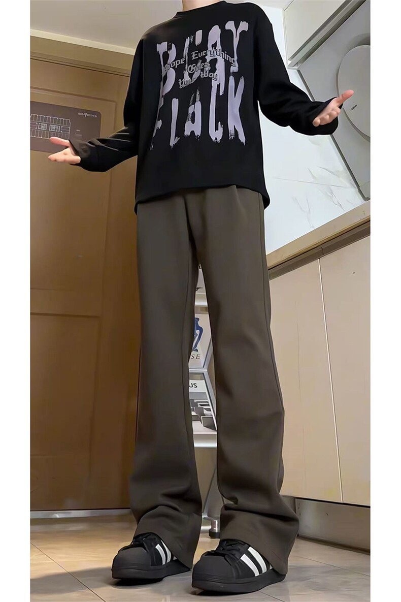 自拍图大胆上美式cleanfit休闲裤百搭直筒卫裤男长裤K3662-特P42,男装休闲裤,电商B295