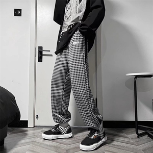 男春秋季休闲长裤千鸟格KM225P30图片