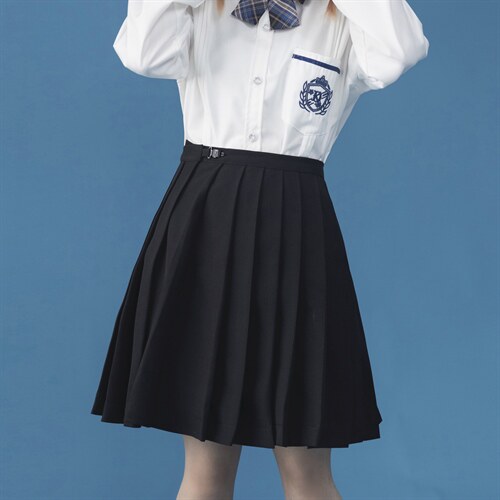中性风C316 Q007 P48 正统JK制服黑色JK裙百搭短裙半身裙百褶裙图片